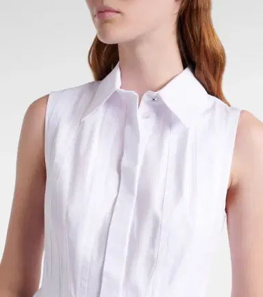 Sportmax Certosa peplum cotton poplin shirt | Thumbnail 6