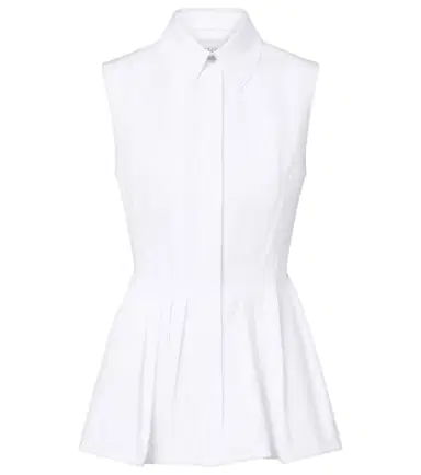 Sportmax Certosa peplum cotton poplin shirt | Thumbnail 1