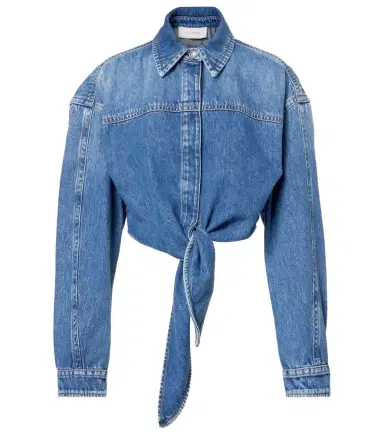 Sportmax Pevera cropped denim shirt | Thumbnail 1 Sportmax Pevera cropped denim shirt | Thumbnail 1