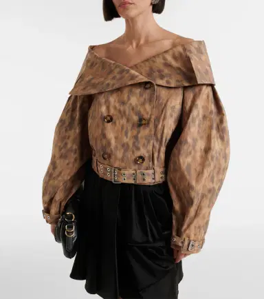 Ganni Printed cotton-blend jacket | Thumbnail 2