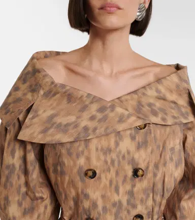 Ganni Printed cotton-blend jacket | Thumbnail 3