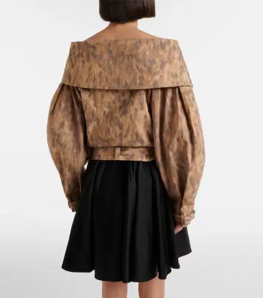 Ganni Printed cotton-blend jacket | Thumbnail 4