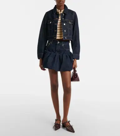 Ganni Cropped denim jacket | Thumbnail 5