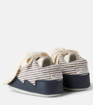 DONSJE Baby Pluksel leather-trimmed striped booties | Thumbnail 4