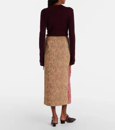 Ganni Printed organza wrap skirt | Thumbnail 3