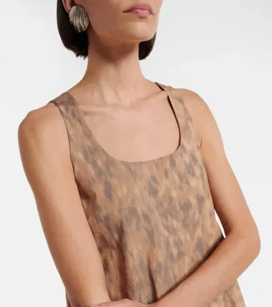Ganni Ruffled printed cotton minidress | Thumbnail 4