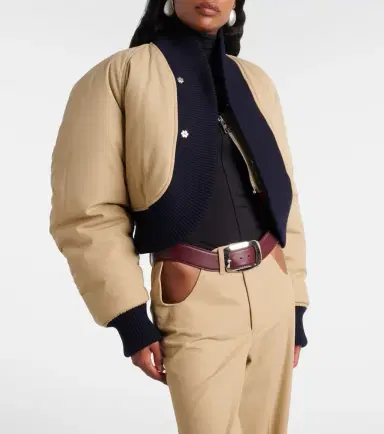 Jean Paul Gaultier Cropped cotton bomber jacket | Thumbnail 5 Jean Paul Gaultier Cropped cotton bomber jacket | Thumbnail 5