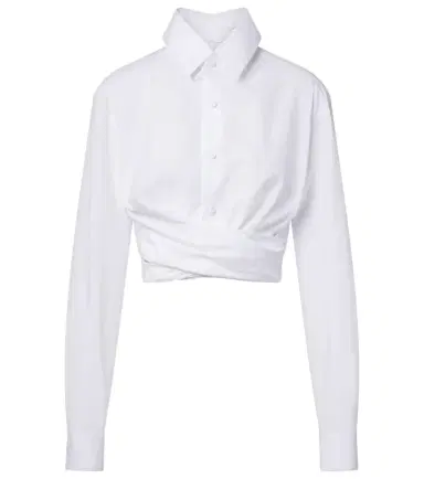 Jean Paul Gaultier Cropped cotton poplin shirt | Thumbnail 1 Jean Paul Gaultier Cropped cotton poplin shirt | Thumbnail 1