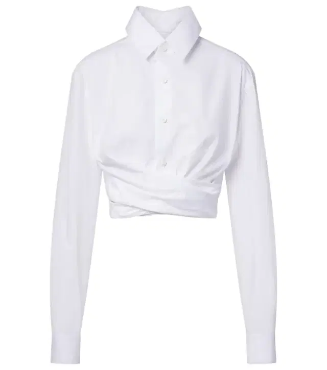 Jean Paul Gaultier Cropped cotton poplin shirt
