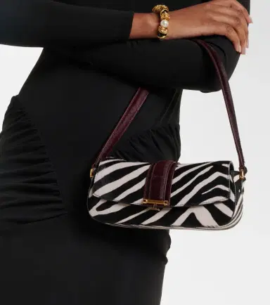 The New Arrivals Ilkyaz Ozel Zébrée.07 calf hair shoulder bag | Thumbnail 5