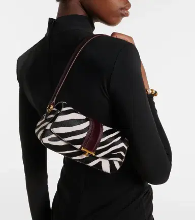 The New Arrivals Ilkyaz Ozel Zébrée.07 calf hair shoulder bag | Thumbnail 6
