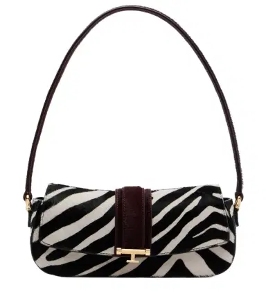 The New Arrivals Ilkyaz Ozel Zébrée.07 calf hair shoulder bag | Thumbnail 1