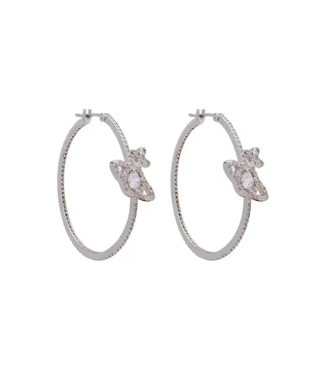 Vivienne Westwood Orb embellished hoop earrings
