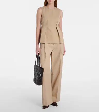 Vince Pleated peplum top | Thumbnail 4