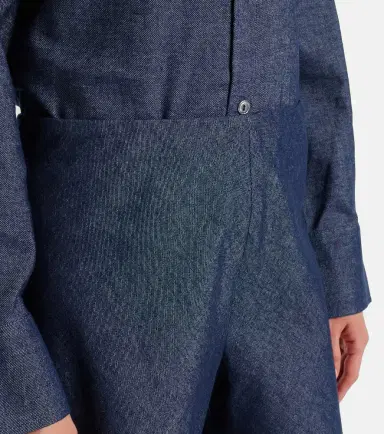 Vince Colette cotton and linen chambray wide-leg pants | Thumbnail 4