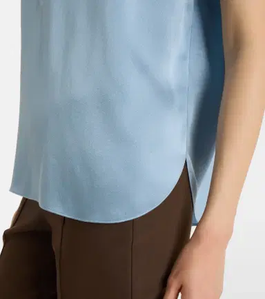 Vince Gathered silk satin blouse | Thumbnail 2