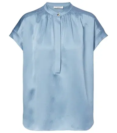 Vince Gathered silk satin blouse | Thumbnail 1