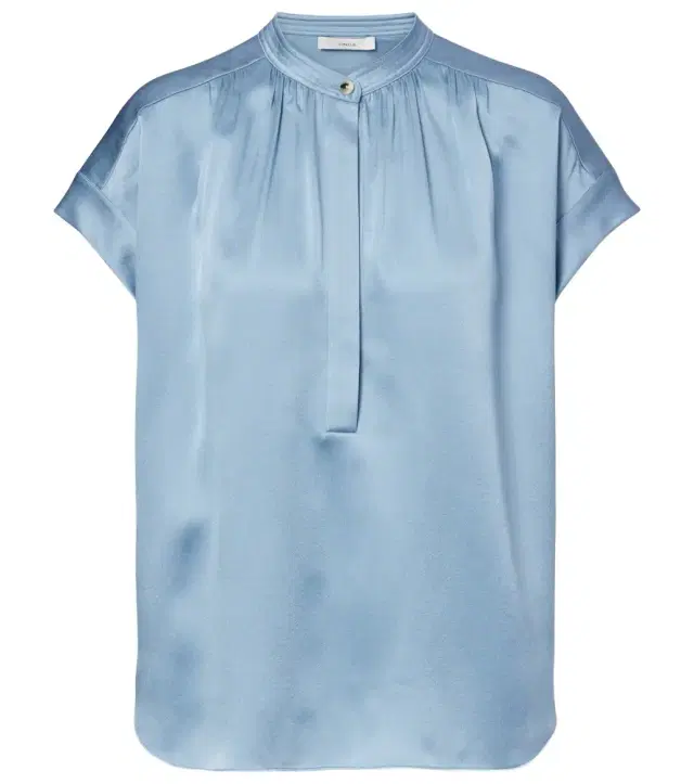 Vince Gathered silk satin blouse