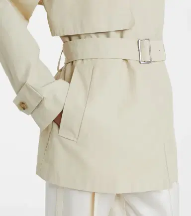 Vince Cotton-blend cropped trench coat | Thumbnail 2