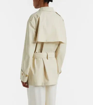 Vince Cotton-blend cropped trench coat | Thumbnail 3