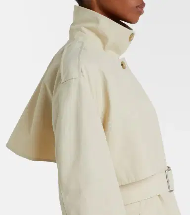 Vince Cotton-blend cropped trench coat | Thumbnail 4