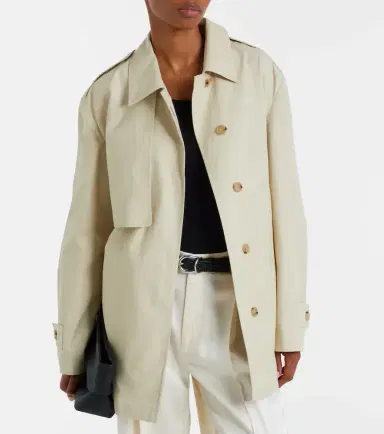 Vince Cotton-blend cropped trench coat | Thumbnail 5