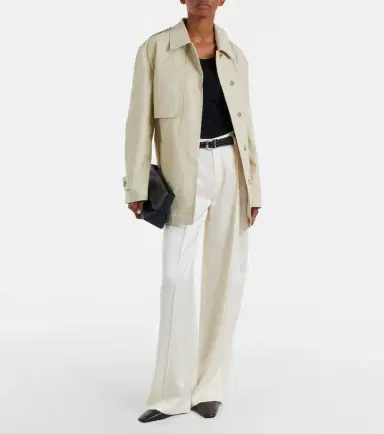 Vince Cotton-blend cropped trench coat | Thumbnail 6