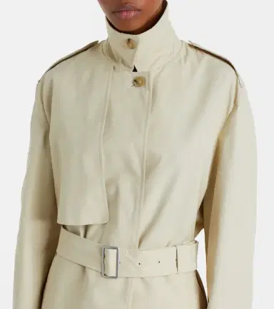 Vince Cotton-blend cropped trench coat | Thumbnail 7