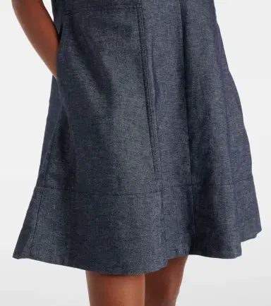 Vince Cotton and linen chambray minidress | Thumbnail 3