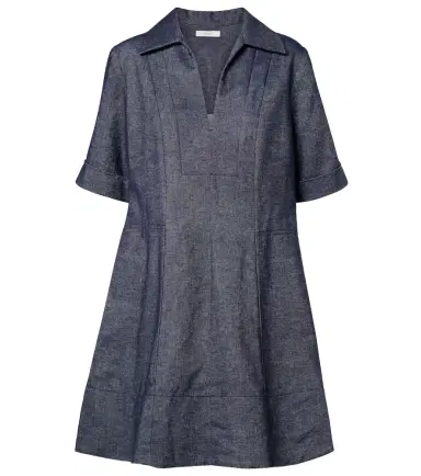 Vince Cotton and linen chambray minidress | Thumbnail 1