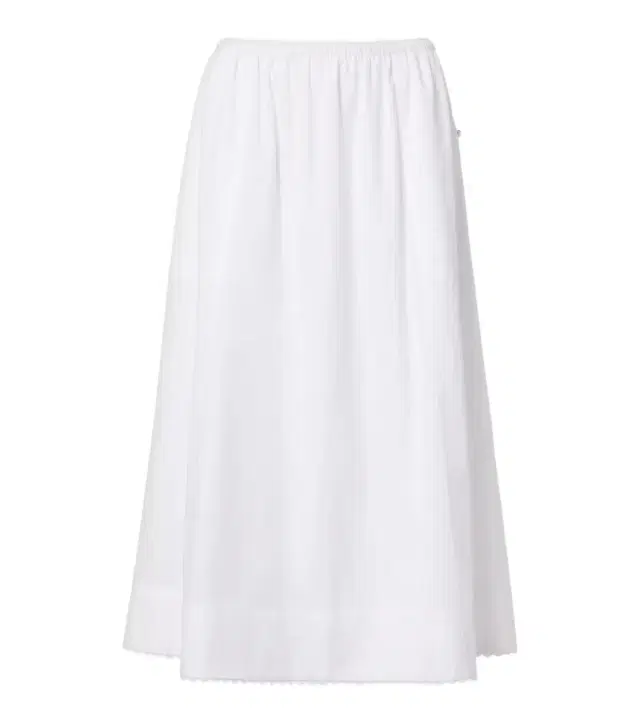 Vince Scalloped cotton poplin midi skirt