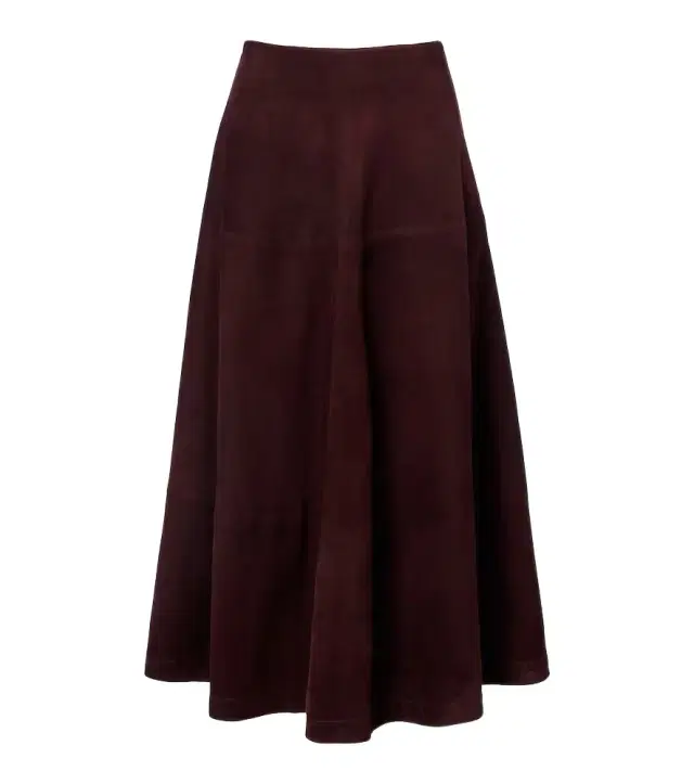 Nour Hammour Opera leather midi skirt