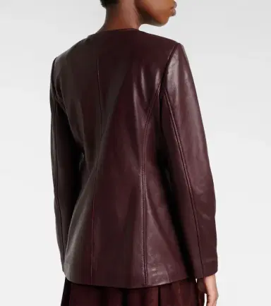 Nour Hammour Maud leather blazer | Thumbnail 2