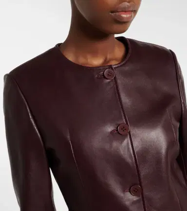 Nour Hammour Maud leather blazer | Thumbnail 3