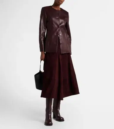 Nour Hammour Maud leather blazer | Thumbnail 5