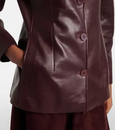 Nour Hammour Maud leather blazer | Thumbnail 6