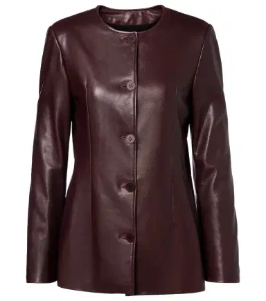 Nour Hammour Maud leather blazer | Thumbnail 1