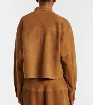Nour Hammour Lucien suede cropped jacket | Thumbnail 4