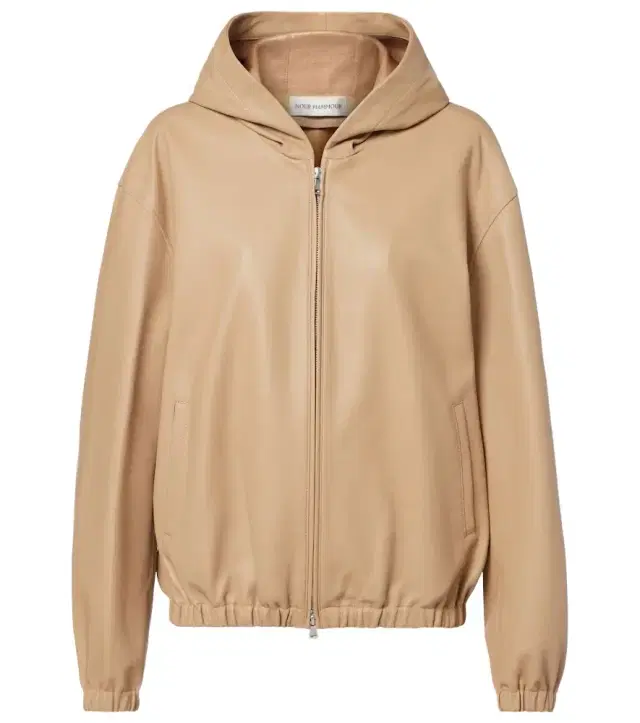 Nour Hammour Leo leather zip-up hoodie