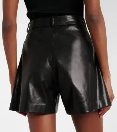 Nour Hammour Barrel leather shorts | Thumbnail 2 Nour Hammour Barrel leather shorts | Thumbnail 2