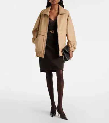Nour Hammour Beck leather bomber jacket | Thumbnail 2