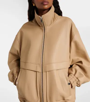 Nour Hammour Beck leather bomber jacket | Thumbnail 3