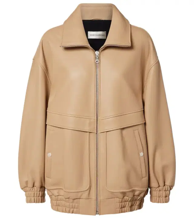 Nour Hammour Beck leather bomber jacket