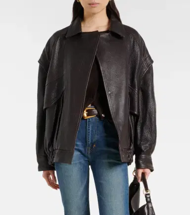 Nour Hammour Micah leather bomber jacket | Thumbnail 2 Nour Hammour Micah leather bomber jacket | Thumbnail 2