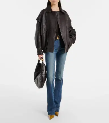 Nour Hammour Micah leather bomber jacket | Thumbnail 4 Nour Hammour Micah leather bomber jacket | Thumbnail 4