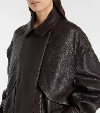 Nour Hammour Micah leather bomber jacket | Thumbnail 5 Nour Hammour Micah leather bomber jacket | Thumbnail 5