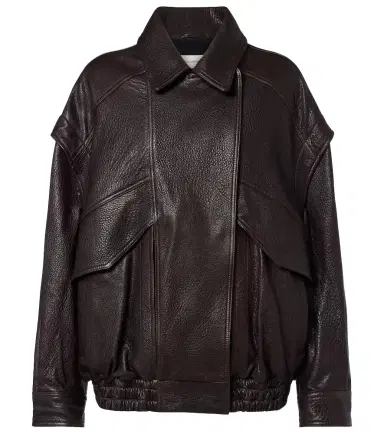 Nour Hammour Micah leather bomber jacket | Thumbnail 1 Nour Hammour Micah leather bomber jacket | Thumbnail 1