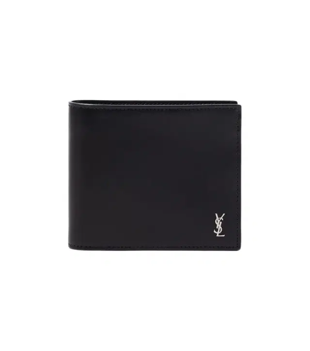 Saint Laurent Tiny Cassandre leather bi-fold wallet