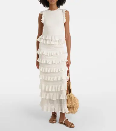 Zimmermann Luna ruffled tiered maxi skirt | Thumbnail 3