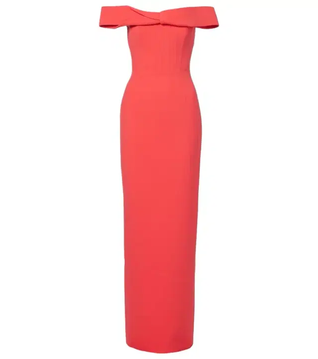 Rachel Gilbert Rydell off-shoulder gown